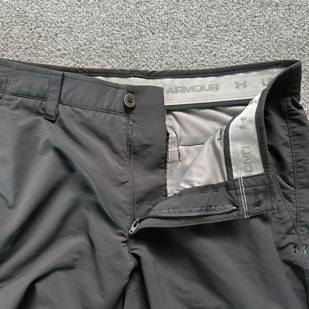 Under‎ Armour Pants Mens 34x30 Black Golf Chino Performance Stretch Nylon UA P13